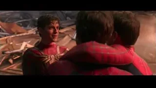 Two men in suits in destroyed building — Spiderman: No Way Home