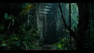 Dark eerie tunnel in forest — Jurassic World