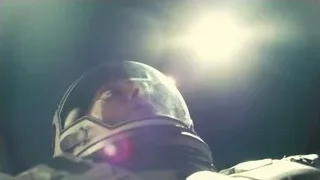 Person in space suit helmet — Interstellar