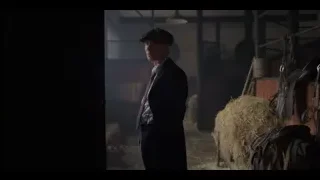 Man in stable with hay bales — Peaky Blinders