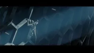 man hanging from rope in futuristic room — The Amazing Spider Man