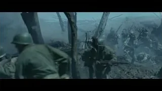 Soldiers in battle in smoky mountainous area — Hacksaw Ridge