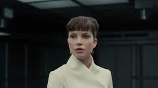 close-up of woman's serious face — Blade Runner 2049