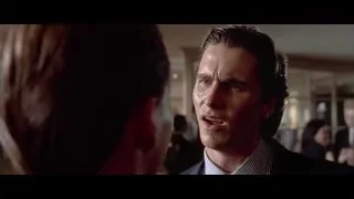 man in suit looking at camera — American Psycho