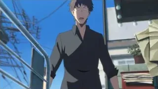 Distressed young man standing on balcony — Weathering with You