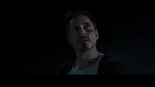 Close-up of man's bloody face — Iron Man 3