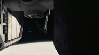 space station interior looking out at Earth — Interstellar