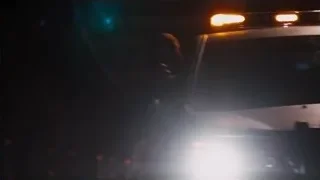 flipped car on street at night — The Avengers