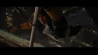 man hanging upside down from metal pole — Spiderman: No Way Home
