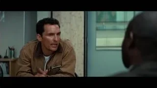 two men conversing in room — Interstellar