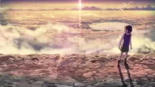 young girl on rocky cliff overlooking landscape — Your Name