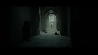 Person standing in dark stone archway — Harry Potter and the Deathly Hallows 2