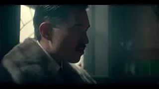 close-up man's face in fur coat — Peaky Blinders