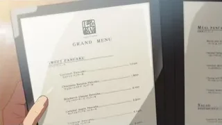 hand holding restaurant menu card — Your Name
