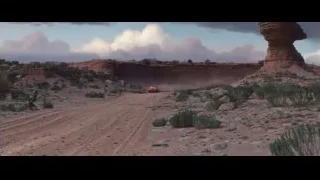 Police car and tow truck in desert — Cars 3