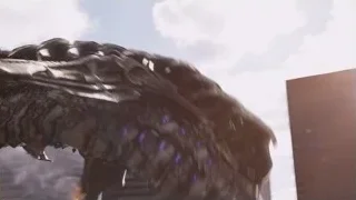 dragon roaring in city with explosion — The Avengers