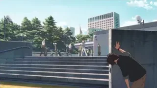 people walking up stairs in city — Your Name