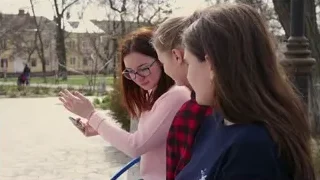 three young women taking selfie in park — Screened Out