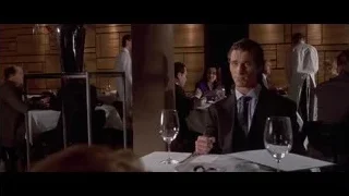 man sitting at table in restaurant — American Psycho