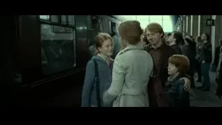 people standing on train station platform — Harry Potter and the Deathly Hallows 2