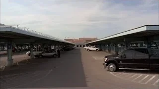 Empty parking lot with black pickup truck — Breaking Bad