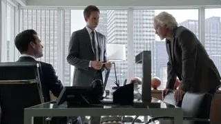 three men discussing in office — Suits