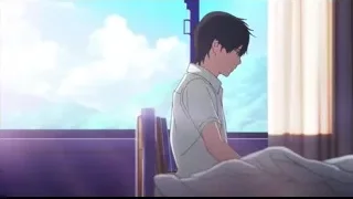 Young man on bed looking at mountains — I Want To Eat Your Pancreas