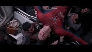 Miles Morales lying on subway train — Spider Man 2
