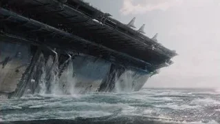 aircraft carrier in stormy ocean — The Avengers