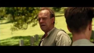 man with serious expression in park — Hacksaw Ridge
