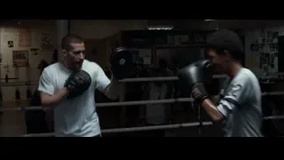 Two men sparring in boxing ring — Southpaw