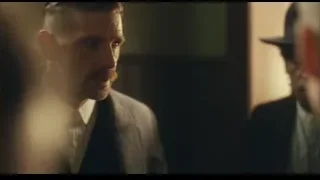 man in black suit and fedora speaking — Peaky Blinders