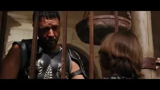 man and woman in armor in prison cell — Gladiator