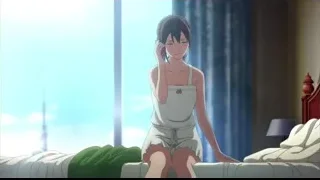 Young woman sitting on bed — I Want To Eat Your Pancreas