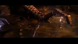 metal object in dark rocky water — Spider Man 2