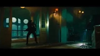 person with flashlight in old room — John Wick: Chapter 4