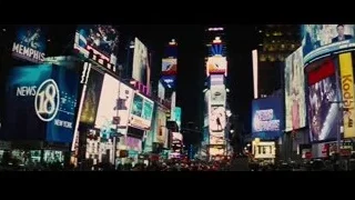 Times Square at night with billboards — Now You See Me