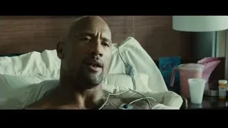 Dwayne Johnson shirtless in hospital bed — Furious Seven