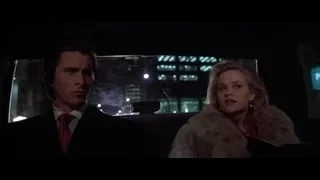 man and woman in car at night — American Psycho