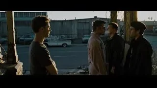 Group of men conversing in parking lot — Fight Club