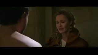 shirtless man and woman facing each other — Gladiator 2