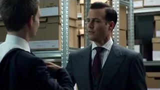 two men in suits talking in warehouse — Suits