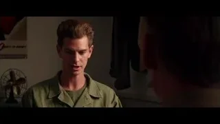 man in military uniform in room with fan — Hacksaw Ridge