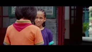two young girls by brick building — The Karate Kid