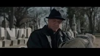 elderly man deep in thought in cemetery — Creed