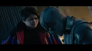 man in red and blue jacket wearing mask — Deadpool 2