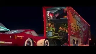 Cars 3 truck parked at gas station at night — Cars