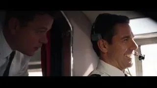 two men in helicopter cockpit — Ford v Ferrari