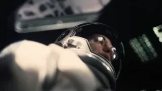 woman in helmet in space station — Interstellar