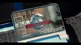 Computer monitor with RIDE CLOSED sign — Jurassic World
